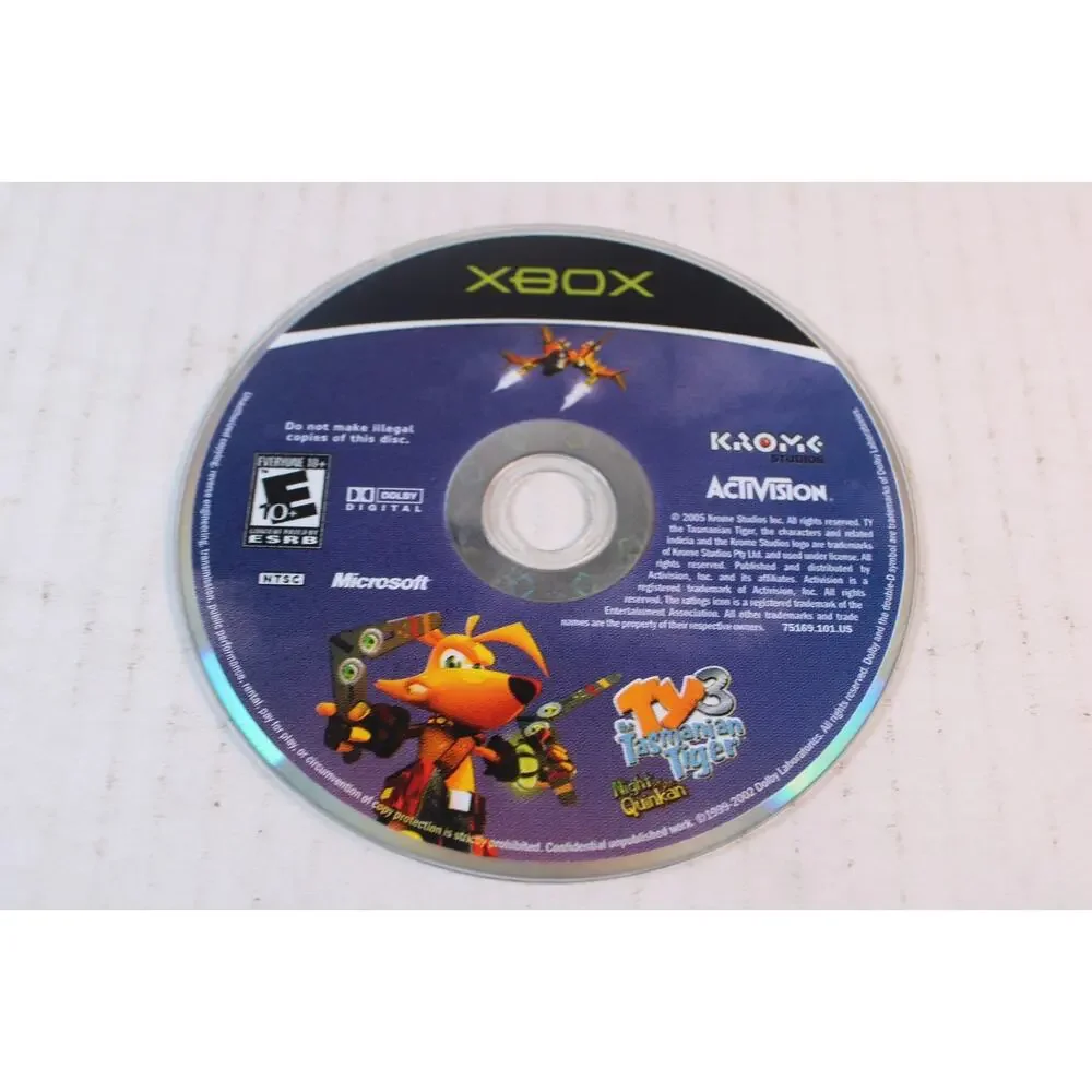 Ty The Tasmanian Tiger 3 Night of the Quinkan (Microsoft Xbox) Disc Only